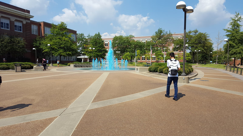 University of Memphis, UofM, Student Activities Plaza, Fountain