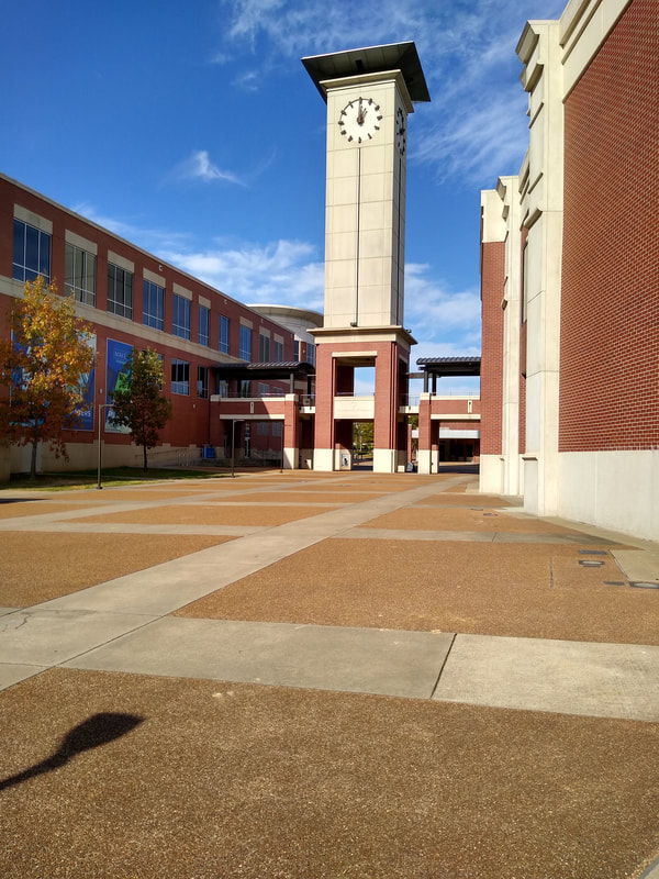 University of Memphis, UofM, Clocktower, University Center, V. Lane Rawlins Service Court