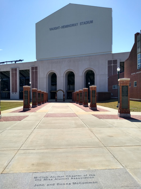 Vaught-Hemingway Stadium, Walk of Champions, University of Mississippi, Ole Miss