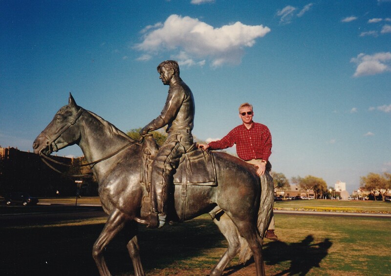 Texas Tech University, Texas Tech, Will Rogers, Soapsuds, Will Rogers and Soapsuds, statue, Riding into the Sunset, Into the sunset