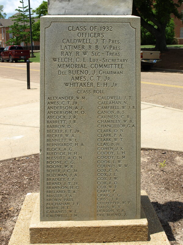 Mississippi State University, Mississippi A&M, Starkville, Bulldogs, World War I Memorial